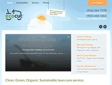 Tablet Screenshot of ecocutlawns.com
